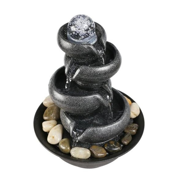  11 2/5” H 5-Tier Relaxation Water Fountain with L - Picture 4 of 10